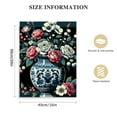 thumbnail image 2 of Nawypu Chinoiserie Art Print Ginger Jar Blue White Porcelain China Ming Vase Wall Art Canvas Painting Poster Floral Decor No Frame, 2 of 5