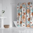 thumbnail image 2 of Pioneer Flower Floral Print Pattern Shower Curtain 72"x84" ,Bathroom Decorative Shower Curtains Set with 12 Hooks,Modern Waterproof Washable Shower Curtain, 2 of 6