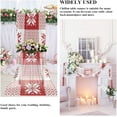 thumbnail image 7 of Checkered Snow Yarn Square Table Runner, Kitchen Table Matching for Daily and Holiday Seasonal Indoor or Outdoor Party (18X108). House Decor, 7 of 7