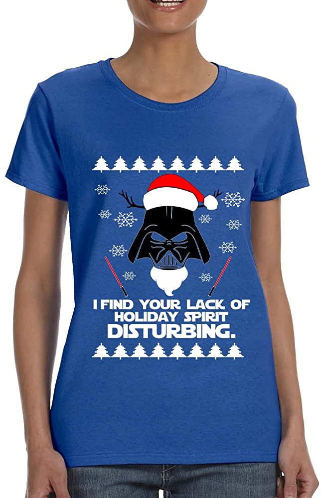 ALLNTRENDS Adult Sweatshirt I Find Your Lack of Holiday Spirit Disturbing Xmas