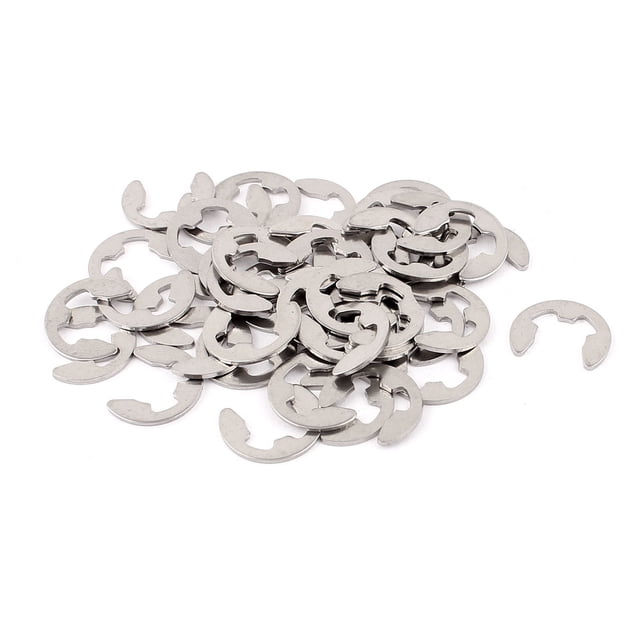 Unique Bargains 8mm Inner Dia Stainless Steel Retaining E-Clip Snap Ring Circlip 44pcs