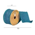 thumbnail image 2 of Vickerman 2.5" x 10 yard Crushed Forever Blue Dupion Christmas Ribbon, 2 of 2
