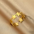 thumbnail image 3 of Small Star Adjustable Ring For Women Vintage Jewelry Stainless Steel Five Point Star Geometric Elegant Classic, 3 of 7