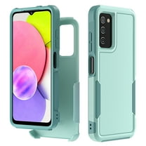 Xhy for Samsung Galaxy A03S Case 2 in 1 Double Layer Rugged Drop Resistant, TPU Durable Full Body Protection Grade Detachable Case Light Green