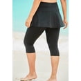 thumbnail image 2 of Swim 365 Women's Plus Size Skirted Swim Capri Pant, 2 of 5