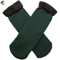 thumbnail image 3 of PULLIMORE 2 Pairs Womens Winter Warm Thick Socks Fleece Lined Thermal Socks (Green), 3 of 9