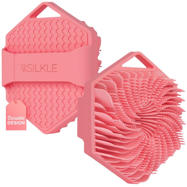 Exfoliante corporal de silicona SILKLE, exfoliante suave para cuerpo y baño, cepillo de ducha de sil