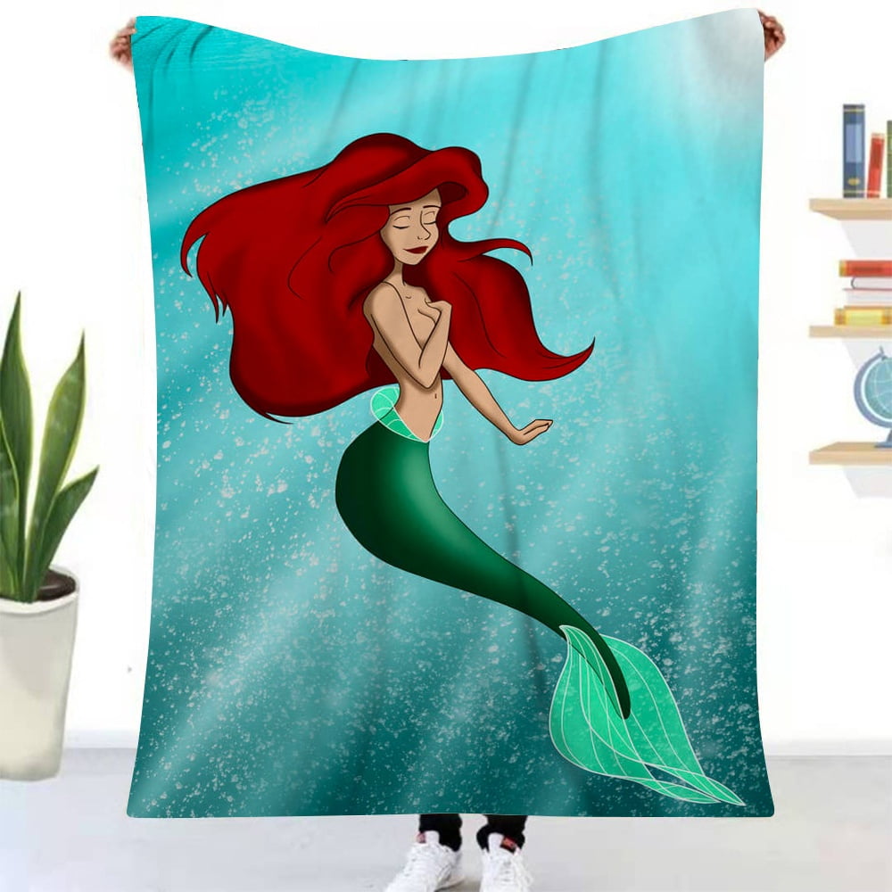 Mermaid Ariel Charm Princess Blanket Super Cool Blanket Plush for