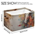 thumbnail image 4 of Horses Painting Storage Bins Baskets With Handles Storage Box Clothes Organizer Organization Toys, 4 of 7