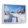 thumbnail image 2 of Designart "Scenic Snowy Country Roads II" Landscapes Framed Wall Art - Coastal Blue Landscape Cottage Mountains Winter Bedroom Framed Canvas Wall Art, 2 of 6
