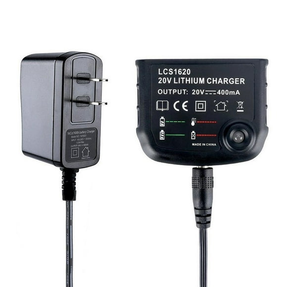 Flmtop Chargeur de Batterie au Lithium 20V LCS1620 pour Tout Noir et Decker LB20 LBX20 LBX4020