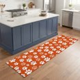 Red Rustic Long Rug Hallway Runner Rug 2x6ft Rustic Red White Dog Paw Washable Runner Rug ...