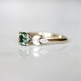 thumbnail image 2 of Green Diamond Ring Leaves Wedding Ring Engagement Wedding Band Ring, 2 of 2