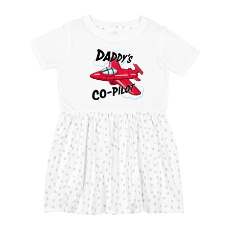 Inktastic Daddys Co-pilot for Fathers Day Girls Toddler Dress