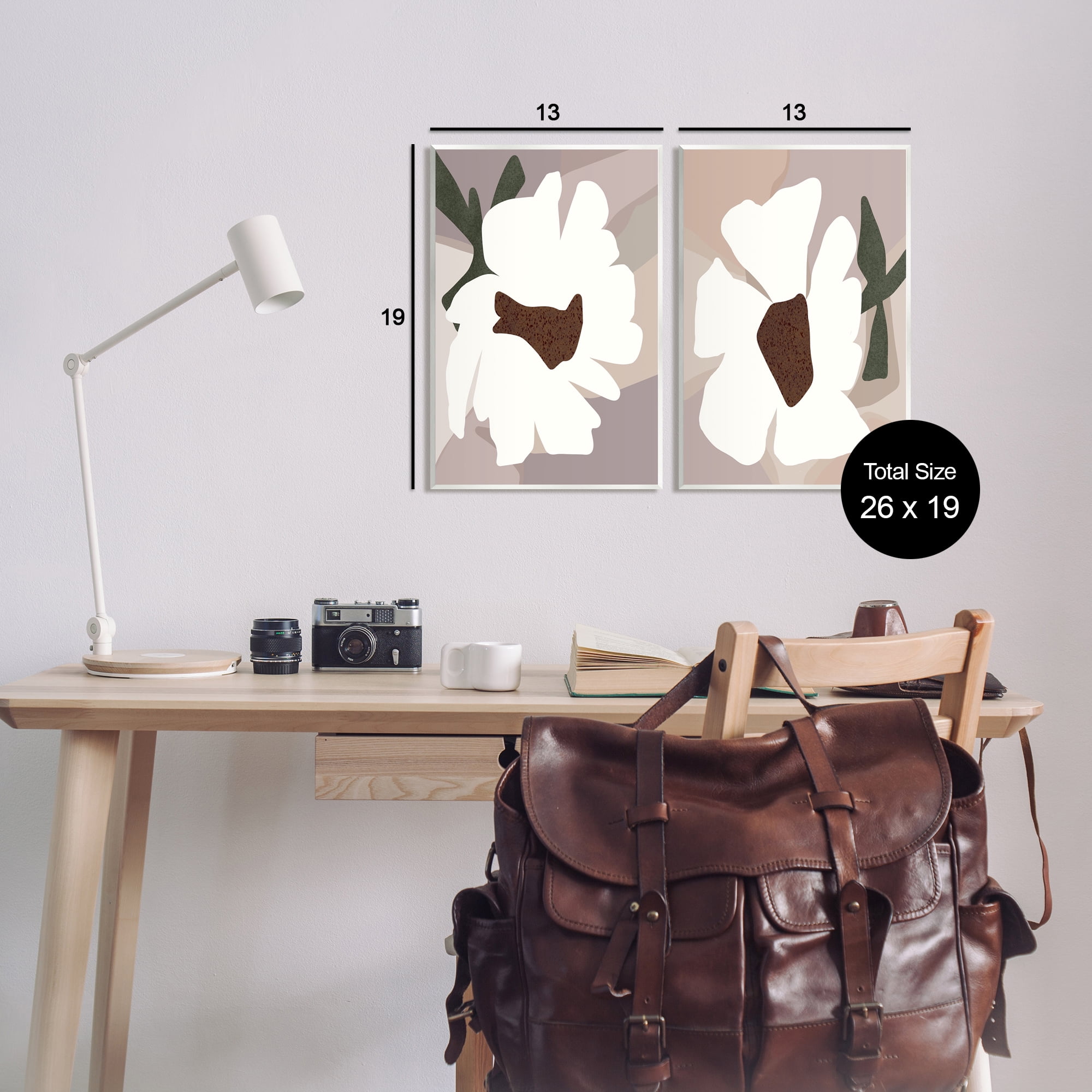 Stupell Industries Abstract White Daisies Botanical & Floral Painting Unframed Art Print Wall Art, 13 x 19