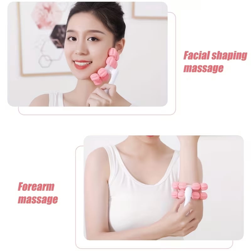 Multifunctional Y-shaped massage roller manual massager | Calf neck arm facial beauty tool