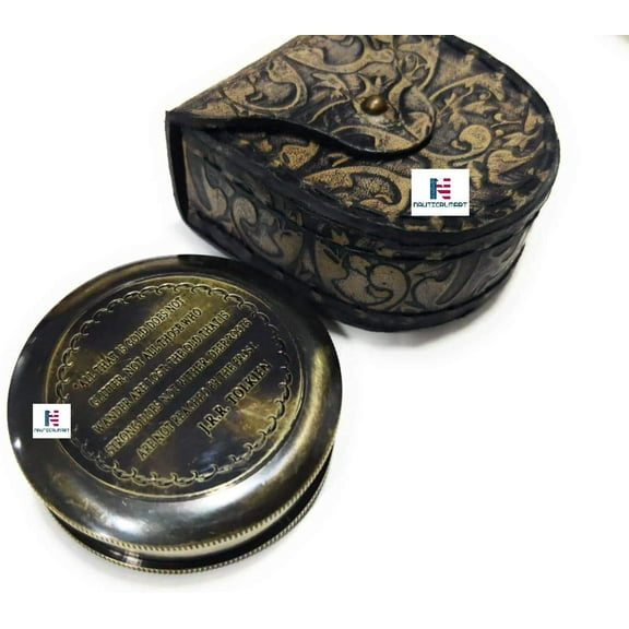 Engraved Compass J.R.R. Tolkien Directional Magnetic Compass for Navigation/Pocket Compass for Camping, Hiking, Touring Gift