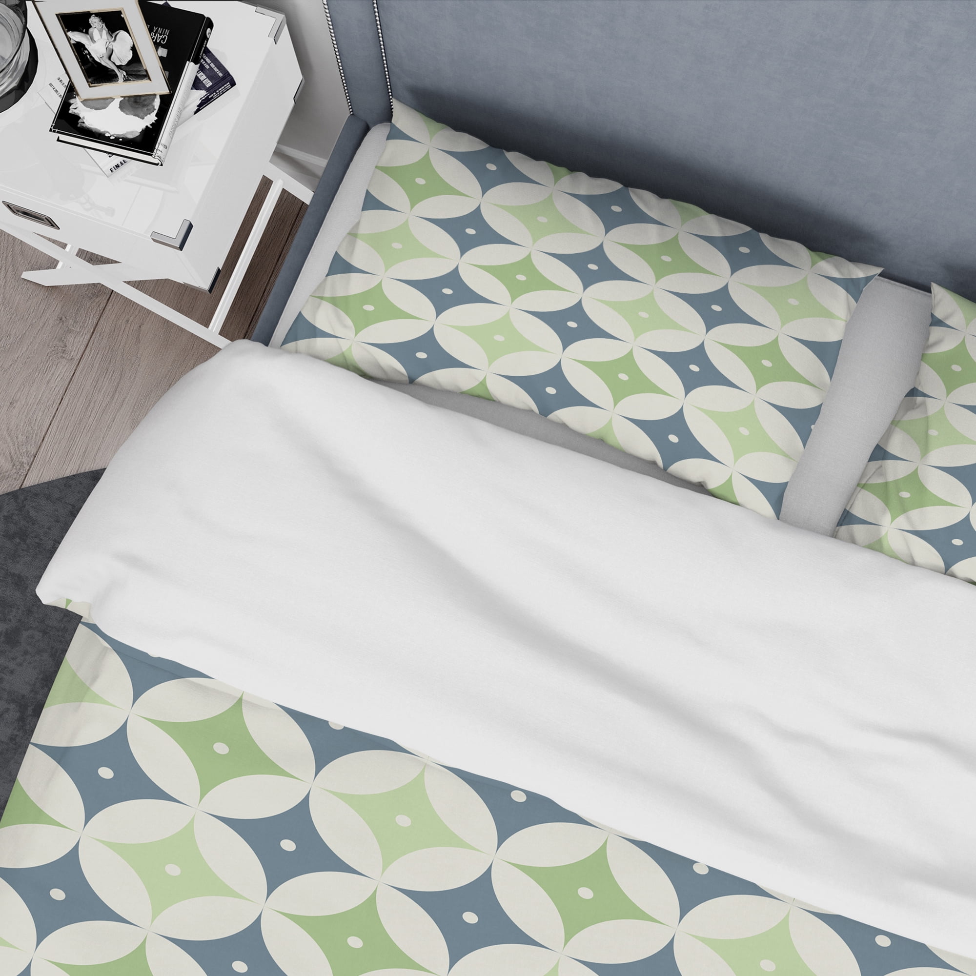 Designart 'Retro Geometric Design V' Mid-Century Modern Duvet Cover Set