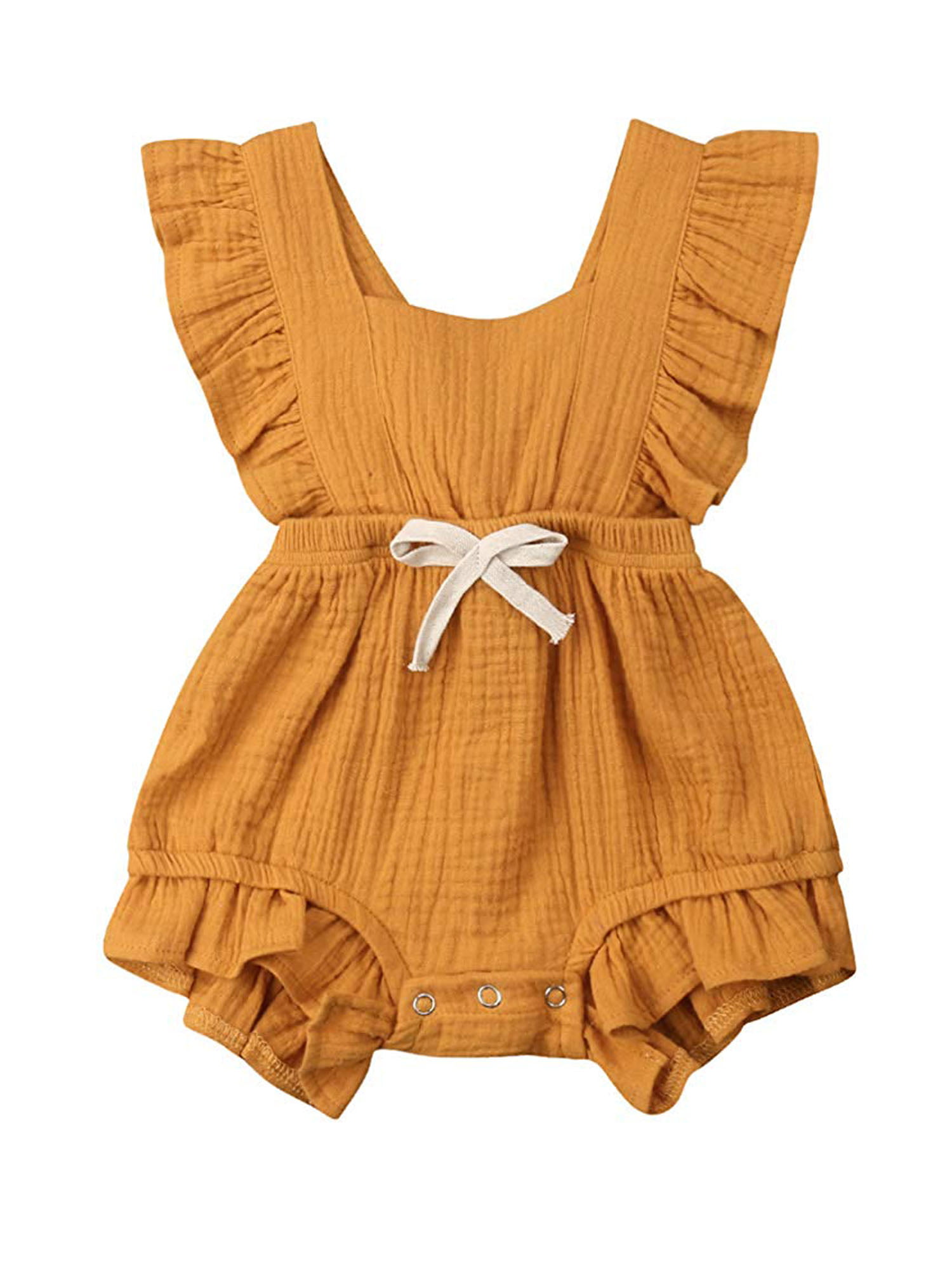 Newborn Baby Girl Ruffle Romper Bodysuit Jumpsuit Summer Outfits Clothes Sunsuit
