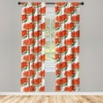 thumbnail image 5 of Ambesonne Watermelon Window Curtains, Grunge Spots Fruit Slice, Each 28" W x 84" L, Vermilion Green, 5 of 5