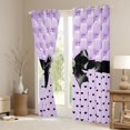 thumbnail image 3 of Manfei Cute Bowtie Curtains and Drapes Pack of 2 (52x63 Each),Cartoon Polka Dot Black Out Curtains, 3 of 6