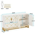 thumbnail image 2 of Resenkos Sideboard Buffet Cabinet,Kitchen Storage Cabinet,59" Modern Sideboard Buffet Kitchen Storage Cabinet with Doors,White, 2 of 5