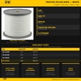 thumbnail image 4 of Rope King TN-58300, Twisted Nylon Rope, 5/8" x 300', White, 1 Each, 4 of 4
