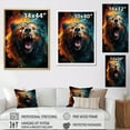 thumbnail image 4 of Designart "Expressionist Grizzly Bear Representation I" Animals Bear Picture Framed Canvas Prints, 4 of 5