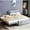 Gray + Upholstered + Bedroom-2, variant on Full Size Upholstery platform bed with Trundle,Trundle can be flat or erected, Beige