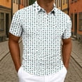 thumbnail image 3 of Tbopshirt Mens Shirts Short Sleeved Plus Size with Collar Business Collar Casual Sports Printed Button Top Shirt,S-3XL, 3 of 6