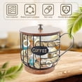 thumbnail image 4 of AEVXKHI Rustic Coffee Pod Holder, Metal K Cup Holder Basket, Large Capacity Black Wire Coffee Pod Storage Organizer with Wooden Base and Lid, Coffee Bar Accessories for Count, 4 of 9