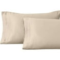 thumbnail image 2 of Superior 1000 Thread Count Egyptian Cotton Pillowcases Soft Breathable Set of 2, Ivory, Standard, 2 of 7