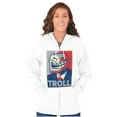 thumbnail image 4 of Troll Face Meme Big Smiley Internet Zip Up Hoodie Men's Women's Brisco Brands X, 4 of 6