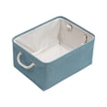 thumbnail image 1 of Foldable Storage Baskets Flax Dirty Clothes Storage Baskets Desktop Cosmetic Organize Box Rope Handle Organize Box, 1 of 8