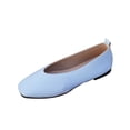 thumbnail image 2 of Plus Size Wide Width Round Toe Rhinestone Women's Casual & Dress Shoes Comfortable Office Work Daily Wear Spring Summer Light Blue 5.5, 2 of 9