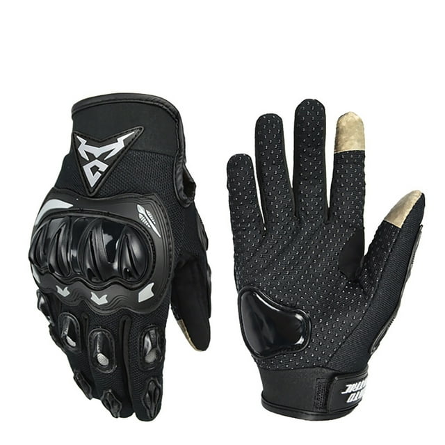 Royalbelle Gants de Moto pour Hommes Femmes, Réglable Poignet Protection de la Main Plein Doigt Gants de Moto à Écran Tactile, pour BMX ATV MTB Équitation, Escalade