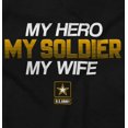 thumbnail image 2 of US Army Logo My Wife Hero Soldier Men's Big & Tall Long Sleeve Graphic Tee Brisco Brands 2X, 2 of 5