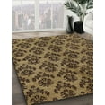 thumbnail image 3 of Ahgly Company Machine Washable Indoor Square Abstract Cinnamon Brown Area Rugs, 5' Square, 3 of 7