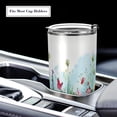 thumbnail image 5 of SKYSONIC Doodle Flower and Butterfly Pattern 20 oz Stainless Steel Insulated Mug, Double Vacuum Insulated Travel Mug with Lid and Straw, 5 of 7