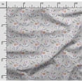 thumbnail image 2 of Soimoi Llama Alpaca Printed, Japan Crepe SatinFabric, by The Yard 54 Inch Wide, Decorative Sewing Fabric for Dresses Kimonos Gowns, Gray, 2 of 5