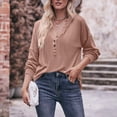 thumbnail image 5 of Vedolay Basic Sweatshirt for Women Fashion 2023 Round Neck Long Sleeve Sweatshirt Top Pullover Tunic Shirt Zip up Hoodie Y2k Khaki,XL, 5 of 5