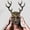 Metallic Bronze, variant on Realistic Deer Skull Mask with Antlers, Bloody Forest Animal Bone Mask for Halloween Cosplay