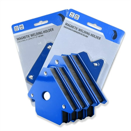 

PGN PACK OF 4 Welding Magnet Holder - 50lbs x 2+25lbs x 2 - Welding Magnets and Clamps for 45 90 and 135 Degree Angles Welding Tools and Accessories Super Strong Magnets