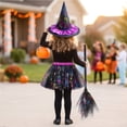 thumbnail image 6 of Women Halloween Costume Outfit With Tulle Skirt, Witch Hat And Coordinated Accessories For Costume Parties, Dance Events, Stage Performances, Photo Sessions, Parades And Dress Up Events, 6 of 7