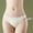 White, variant on loopsun Womens Briefs,Women's Mid Low Waisted Lace Trimmed Sweet Bow Underwear Briefs