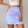 thumbnail image 3 of ZHOGXU Women's Athletic Skirt With Built In Shorts High Waist Tie Dye Comfortable Stretchy Sports Training Skirts For Running Tennis Workouts,Purple,L, 3 of 5