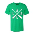 thumbnail image 2 of Wild Bobby, Lake Cross Paddles, Men Premium Tri Blend Tee, Envy, Small, 2 of 4