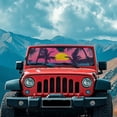 thumbnail image 4 of Psesaysky Front Windshield Sun Shade Purple Hawaii Sunset Foldable Car Sun Shade Fit for SUV Truck Off-road Vehicle, Keep Car Interior Cooler, 4 of 7