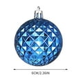 thumbnail image 6 of HCBY 36Pcs Solid Electroplated Christmas Ball For Xmas Tree Festives Stylish Holidays Home Decorations Gift idea(Silver-Blue,2.36"), 6 of 6