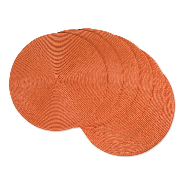 Set de Individuales Redondos DII Naranja 38 cm 6 Piezas